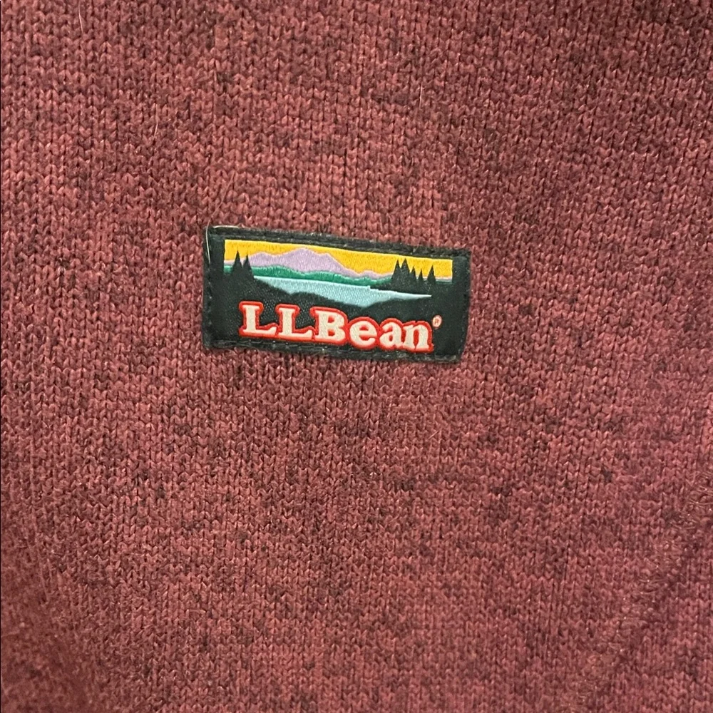 L.L. Bean Burgundy Knit Sweater - Picture 2 of 5